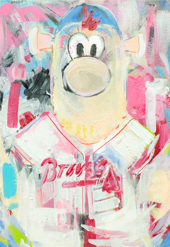 Atlanta Braves Blooper Mascot Painting Print C026 