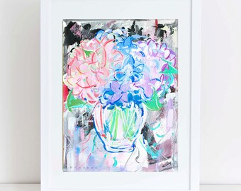 Hydrangeas Painting Print