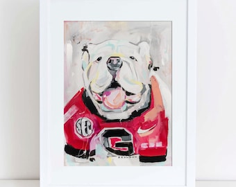 Georgia Bulldogs &quot;Grey Uga IX&quot; | Officially-Licensed Archival-Quality UGA Painting Print