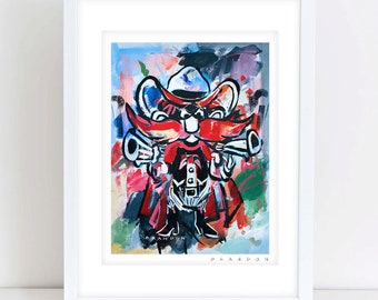 Texas Tech Raiders "Raider Red" Painting Print