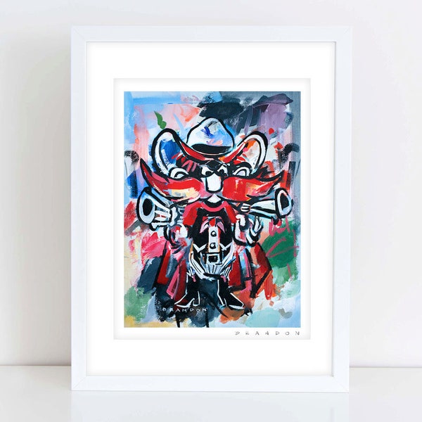 Texas Tech Raiders "Raider Red" Painting Print