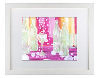 Coke Bottle "Bottles" Coca-Cola Painting Print - K003