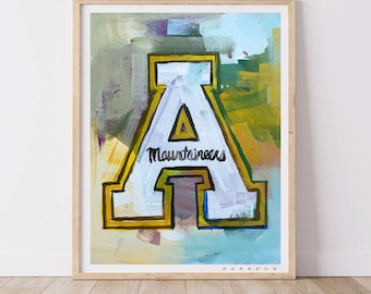App State Mountaineers "Block A Logo" by Brandon Thomas | Officially-Licensed Archival-Quality Giclee Art Print