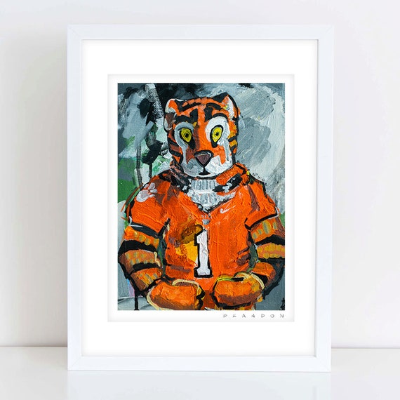 Clemson Tigers the Tiger Mascot Archival-quality Championship Art