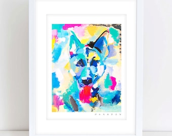 German Shepherd or Siberian Husky or German Belgian Malinois | Archival-Quality Art Print