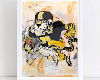Missouri Tigers "Retro Truman" by Brandon Thomas | OFFICIALLY-LICENSED Archival-Quality Mizzou Archival-Quality Art Print