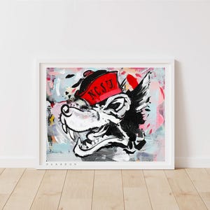 North Carolina State Wolf Pack "Vintage Tuffy" | Archival-Quality NC State Wall Art Print