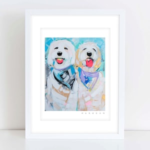 Tall Golden Doodles Painting Print