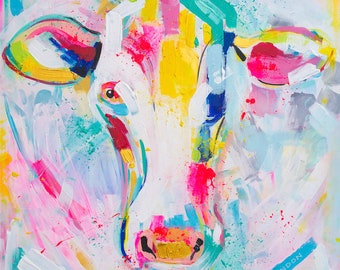 Cow Painting Print - D021