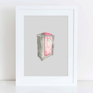 Coca-Cola 1930 Vintage Machine Painting Print (Charcoal)