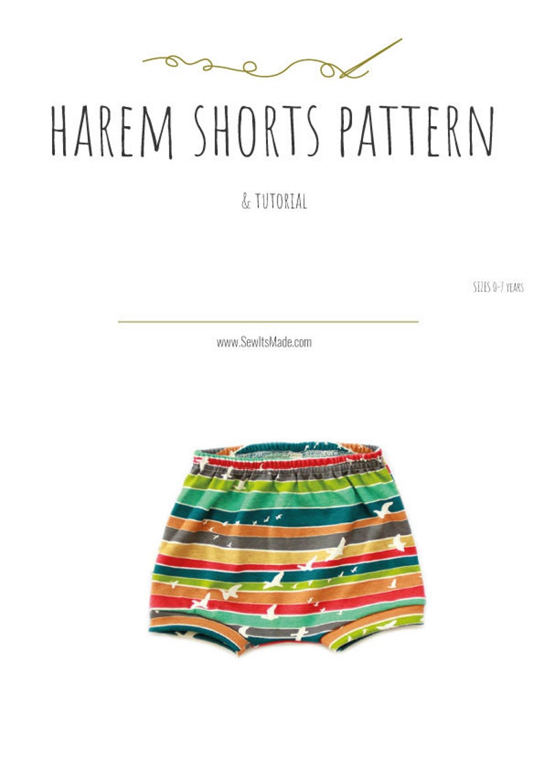 Harem Shorts Pattern PDF pattern Baby sewing pattern Etsy