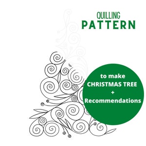 TEMPLATE to make Quilled Christmas Tree - Quilling Patterns - Winter drawings - Paper ornament