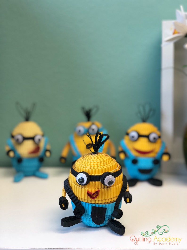 Quilling Papercraft Minion DIY 3D Template Corrugated Kit. - Etsy
