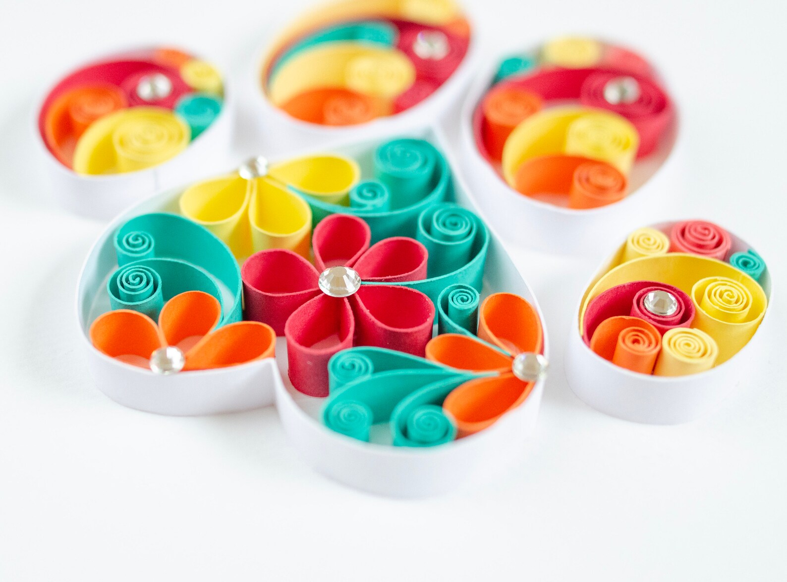 Quilled Paper Art Cute Paw Printsquilling Paw Printsunique Etsy