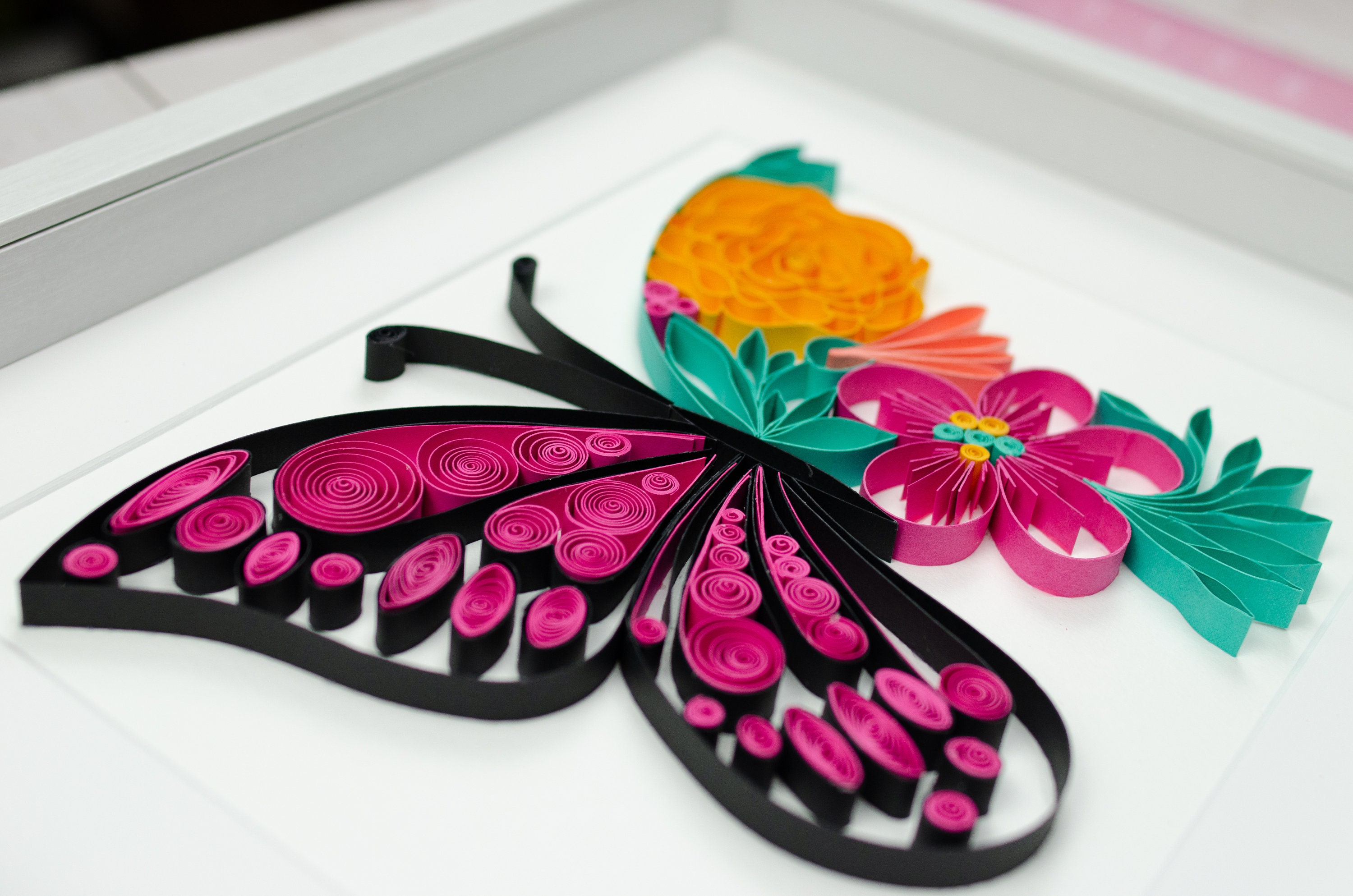Quilling Butterfly Pattern Half Floral Half Butterfly Etsy Australia