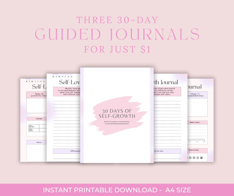 Best Self Journal.pdf 30-day Guided Journals Trio: Self-care, Self-love, and Self-growth ...