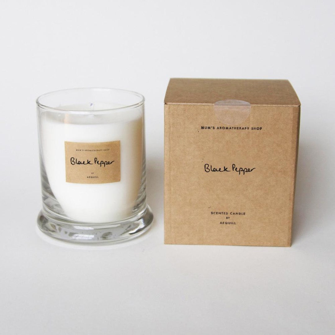 Black Pepper Scented Candle UK Woody Candles Essential Etsy
