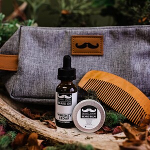 BEARD GROOMING KIT-Beard Oil, Balm, Comb, and Grooming Bag image 2