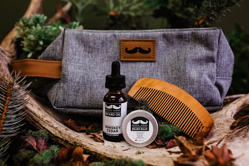 BEARD GROOMING Kitbeard Oil Balm Comb and Grooming Bag Etsy