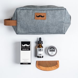 BEARD GROOMING KIT-Beard Oil, Balm, Comb, and Grooming Bag image 1