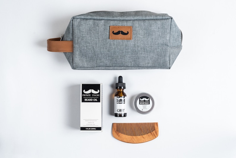 BEARD GROOMING KIT-Beard Oil, Balm, Comb, and Grooming Bag image 1