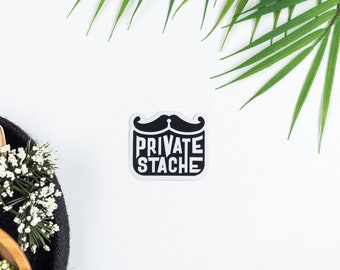 PRIVATE STACHE STICKERS