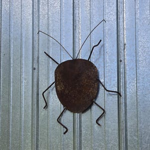 Large Stink Bug, Metal Lawn Art, Recycled Freon Tank, Porch Decor