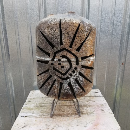 Tribal Sun Tank, Jack O Lanterns, Metal Lawn Art, Front Porch