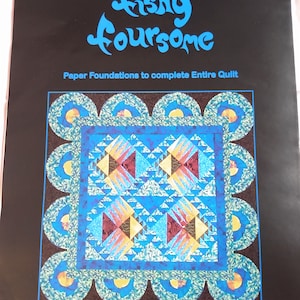 Fishy Foursome Pattern. Paper Foundations Piecing Package. Quilt. By 2Much Fun! Unused.