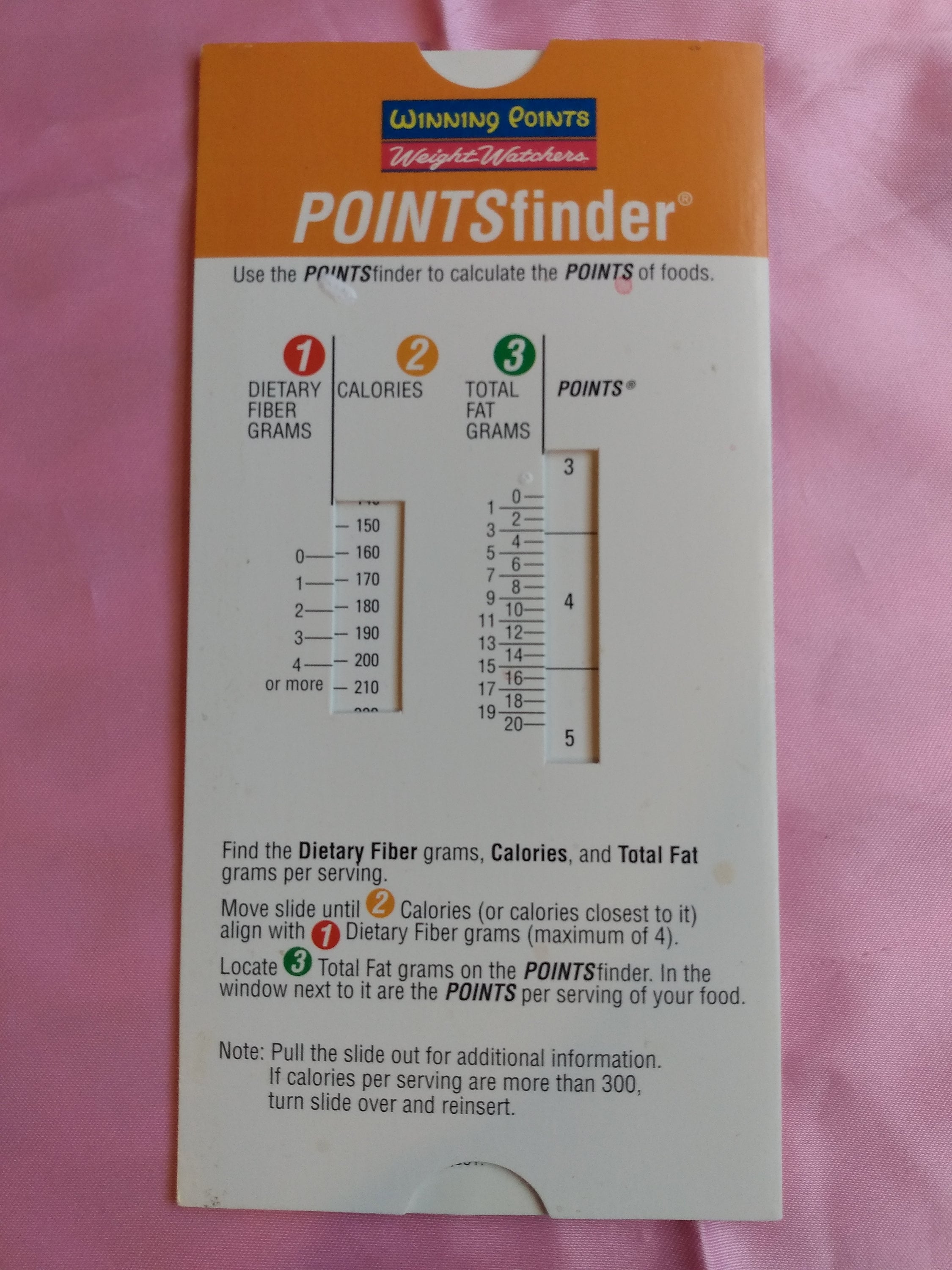 NEW Weight Watchers Flex Points Finder Booster Slide, 43 OFF