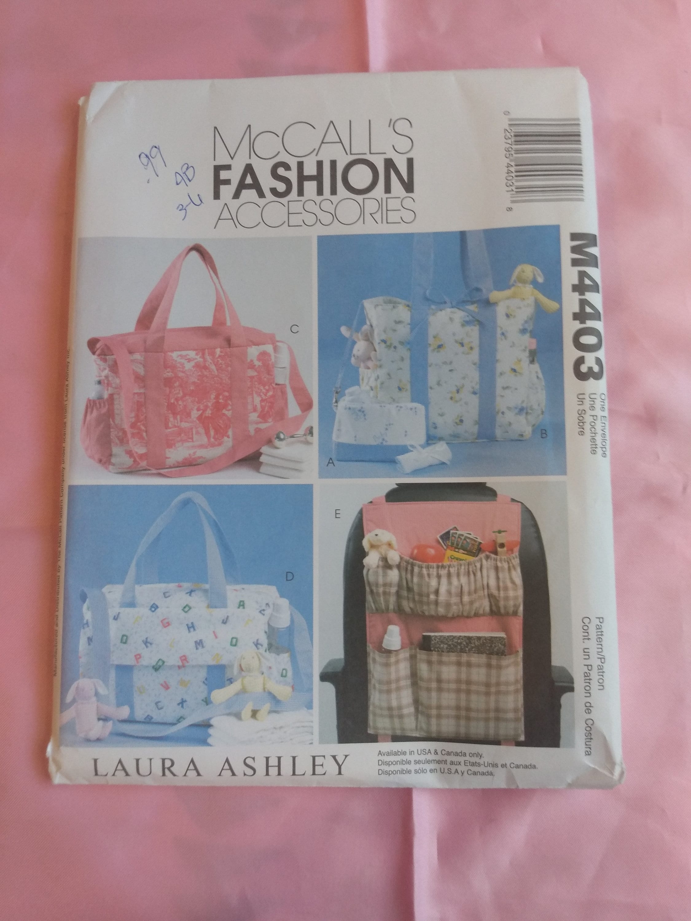 Mccalls diaper bag pattern sale