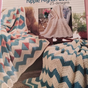 The Ultimate Ripple Afghan Book. 25 Designs. American School of Needlework 1188. Knit and Crochet.