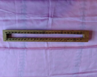 Vintage Pin Loom. Wooden. Scarf size. 12 inches.