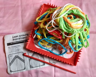 Potholder Loom Kit, 7" Weaving Loom, Rainbow Loops, Hook & Instructions