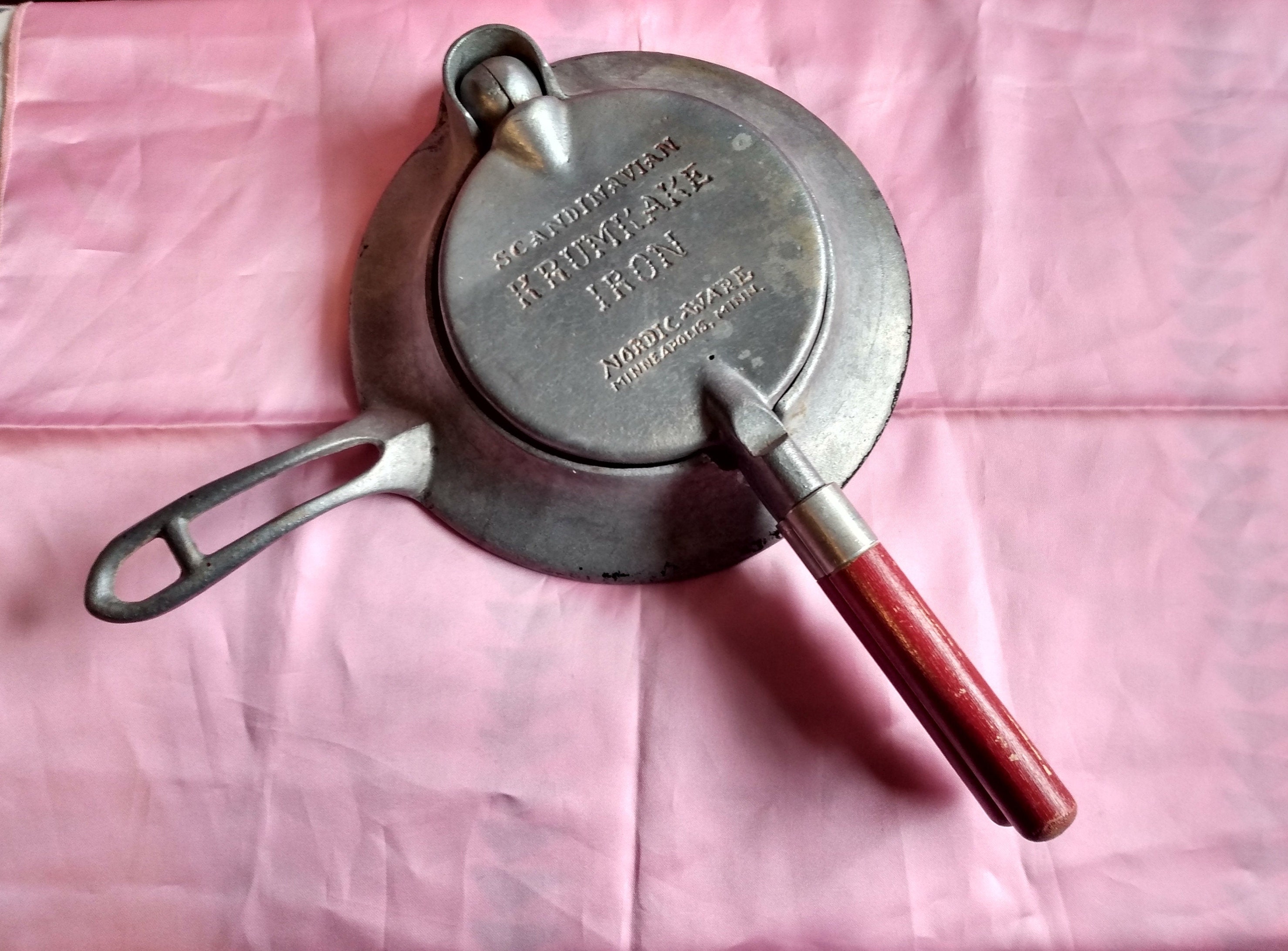 vintage NordicWare Scandinavian Krumkake iron, to make Swedish waffle  cookies