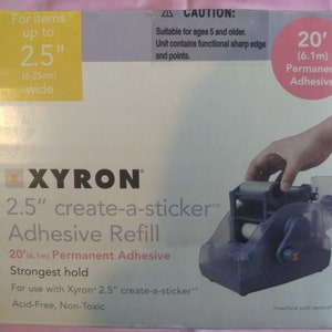 Xyron Model 150 Sticker Refill Cartridge 1.5 Inch 3.8 Cm PERMANENT Adhesive  20 Feet 6.1 Meters Create-a-sticker Strongest Hold Acid-free 