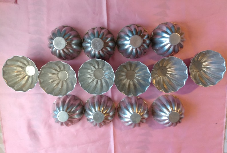 14 Fluted Tins Mini Tart Baking Pans Tiny Jello Molds. Etsy