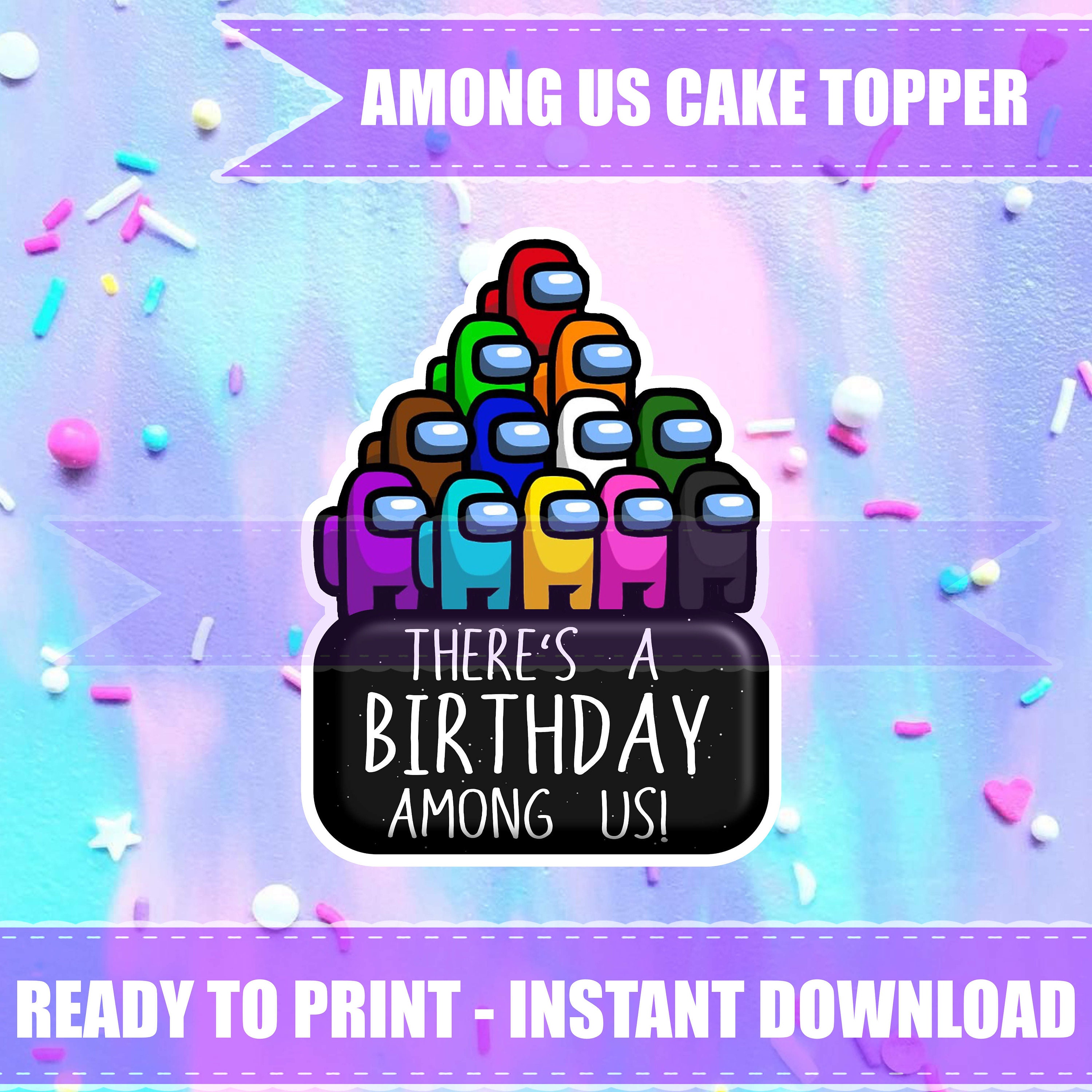 Among Us Digital Download Cake Topper Etsy