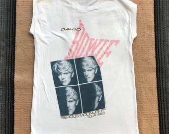 David Bowie Shirt Size Small Changes One Bowie 70s Rock Vintage AAA