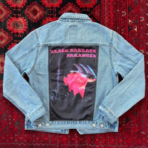 Black Sabbath Paranoid Denim Jacket with Back Patch - small