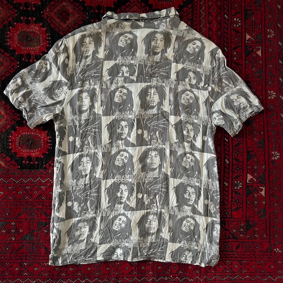 Bob Marley All Over Print Button Up Down Shirt - … - image 2