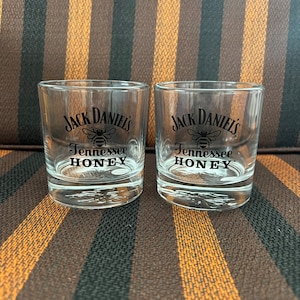 Jack Daniels Tennessee Honey Whiskey Rocks Glasses - Set of 2