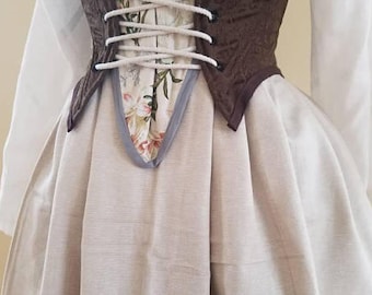 Skirt black-brown Baroque SCA Steampunk Reenactment Medieval Dress Blouse