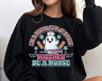 Ghost Nurse Halloween PNG: Spooky Medical Sublimation Design (Digital Download)