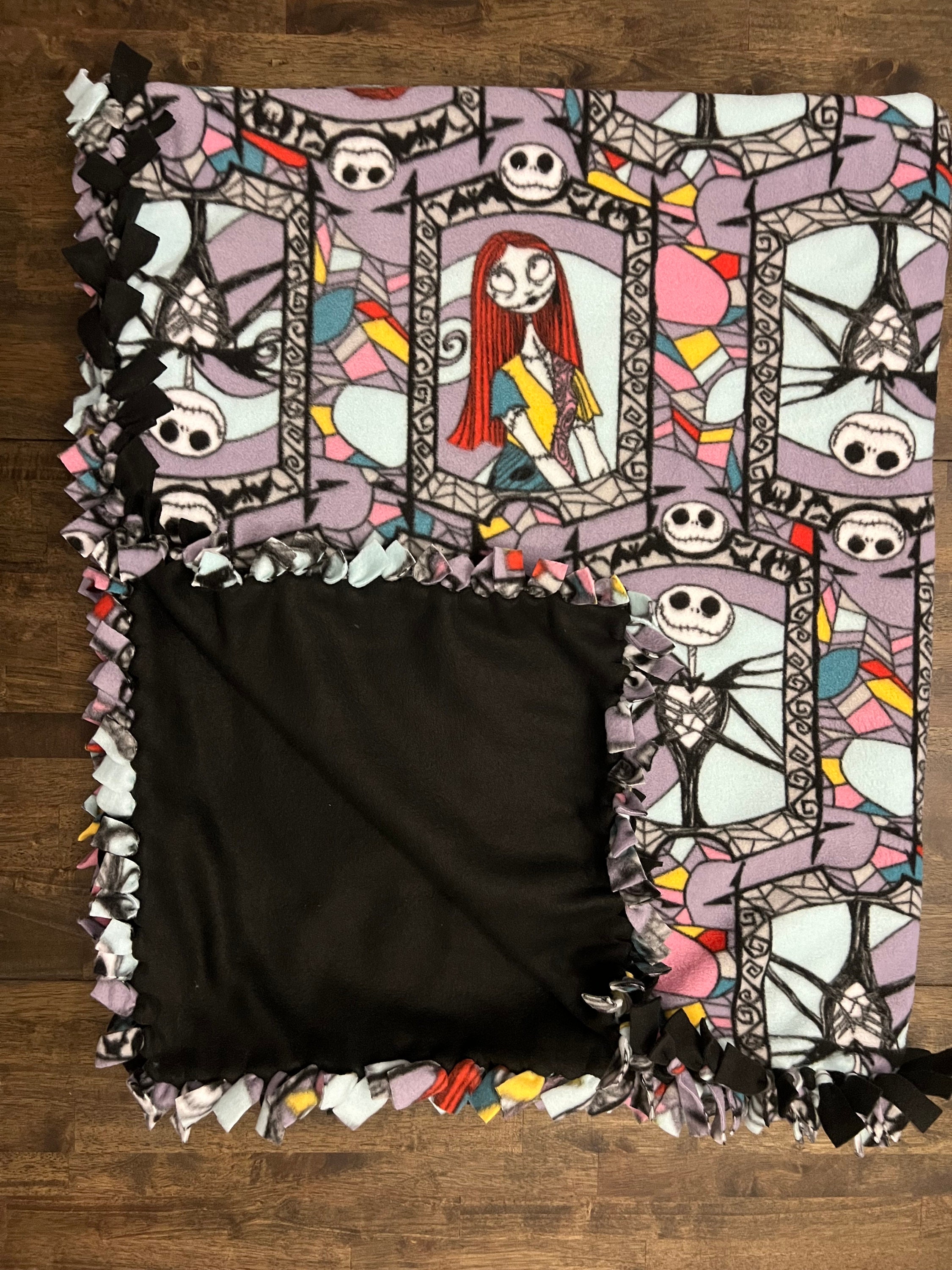 2yd Jack Sally Stained Glass Window No sew Blanket Etsy
