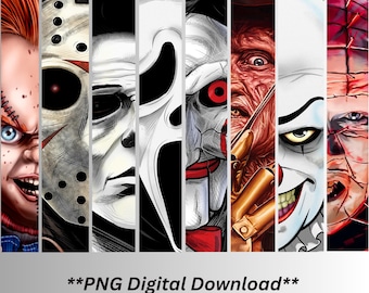 Horror Villains PNG | Halloween Digital Design (Digital Download)