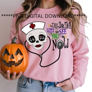 Spooky Doctor Skull PNG | Creepy Cute Medical Clipart | Gothic Halloween Digital Download