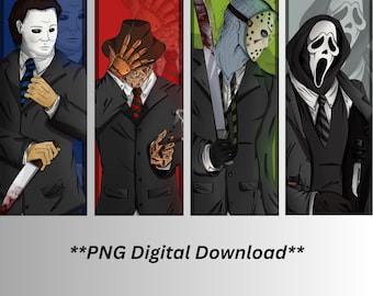 Killer Style: Horror Legends in Suits | Digital Download for Halloween & Horror Fans