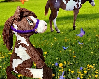 Custom Crochet Horse Stuffy: Acrylic Yarn Memory Keepsake