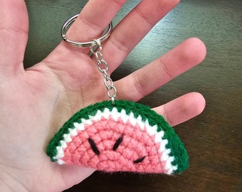 Watermelon Keychain | Pink and Green Melon Keychain | Ornament Gift